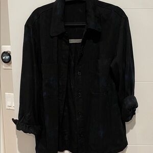 Raquel Allegra Black Utility Button-Up Jacket